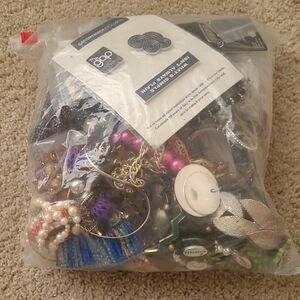Assorted Jewelry Bag with Beads and Chains